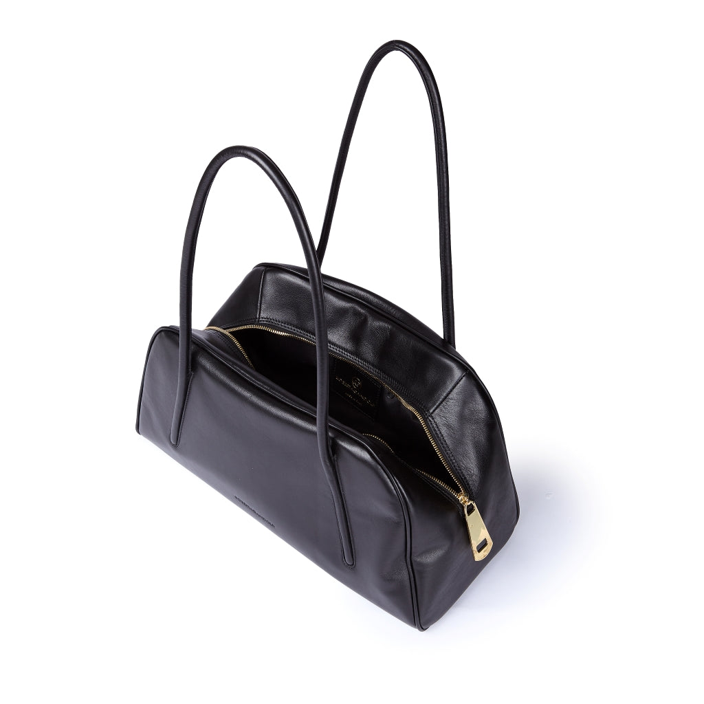 Celine Bowling  – Borsa in Pelle Liscia di Vitello con Manici Incassati