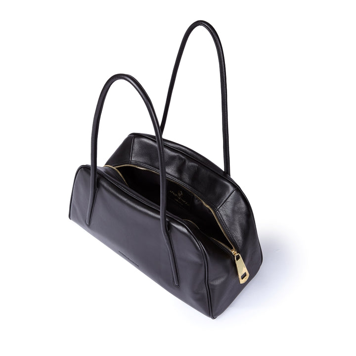 Celine Bowling  – Borsa in Pelle Liscia di Vitello con Manici Incassati