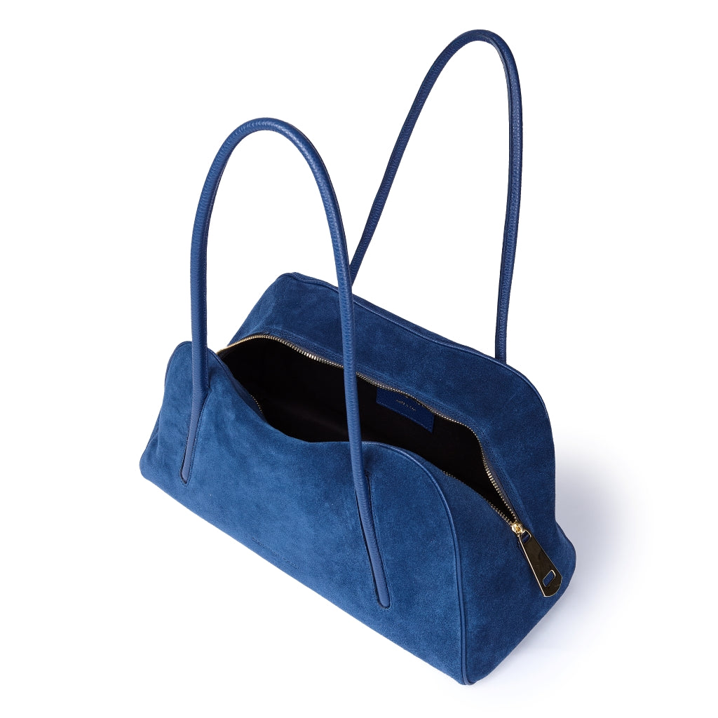 Celine Bowling Suede – Borsa in Camoscio e Pelle Martellata con Manici Incassati