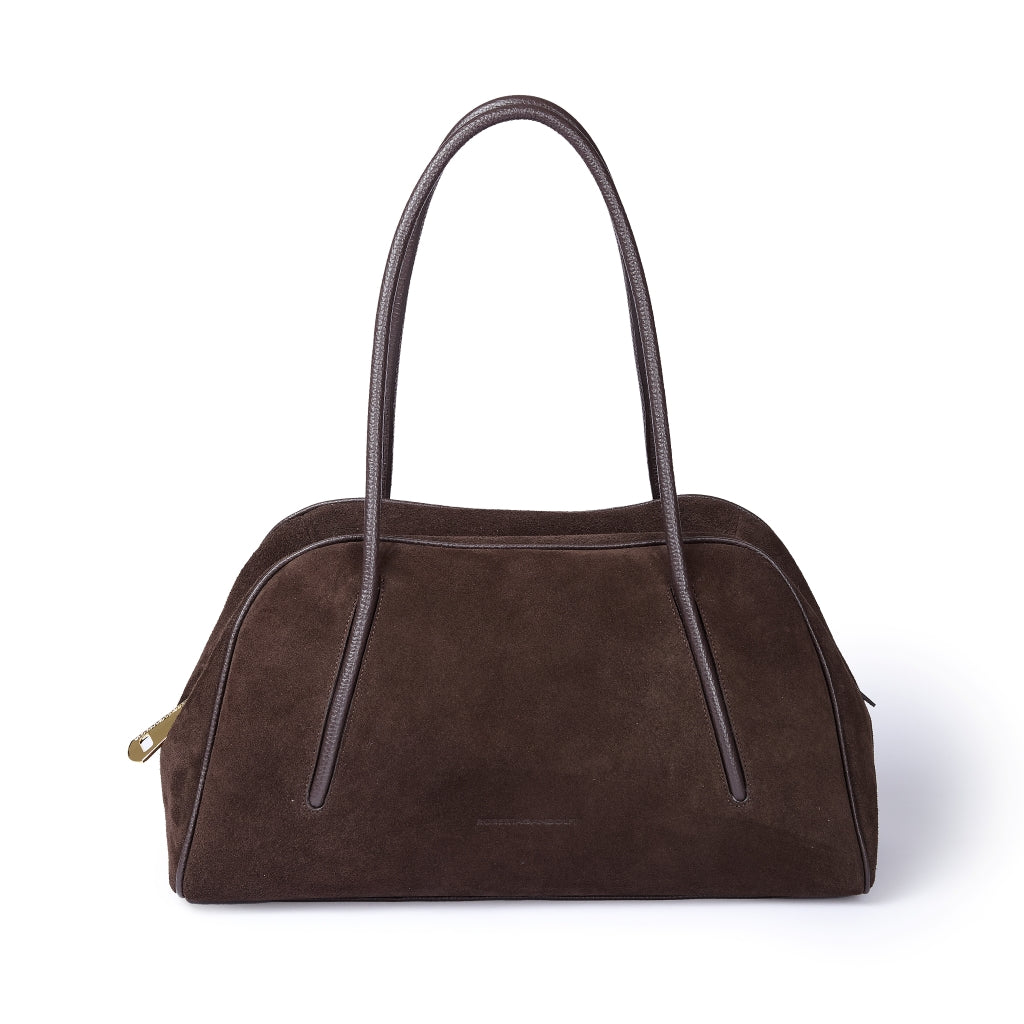 Celine Bowling Suede – Borsa in Camoscio e Pelle Martellata con Manici Incassati