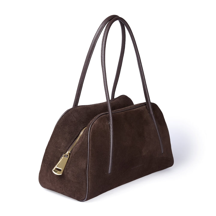 Celine Bowling Suede – Borsa in Camoscio e Pelle Martellata con Manici Incassati