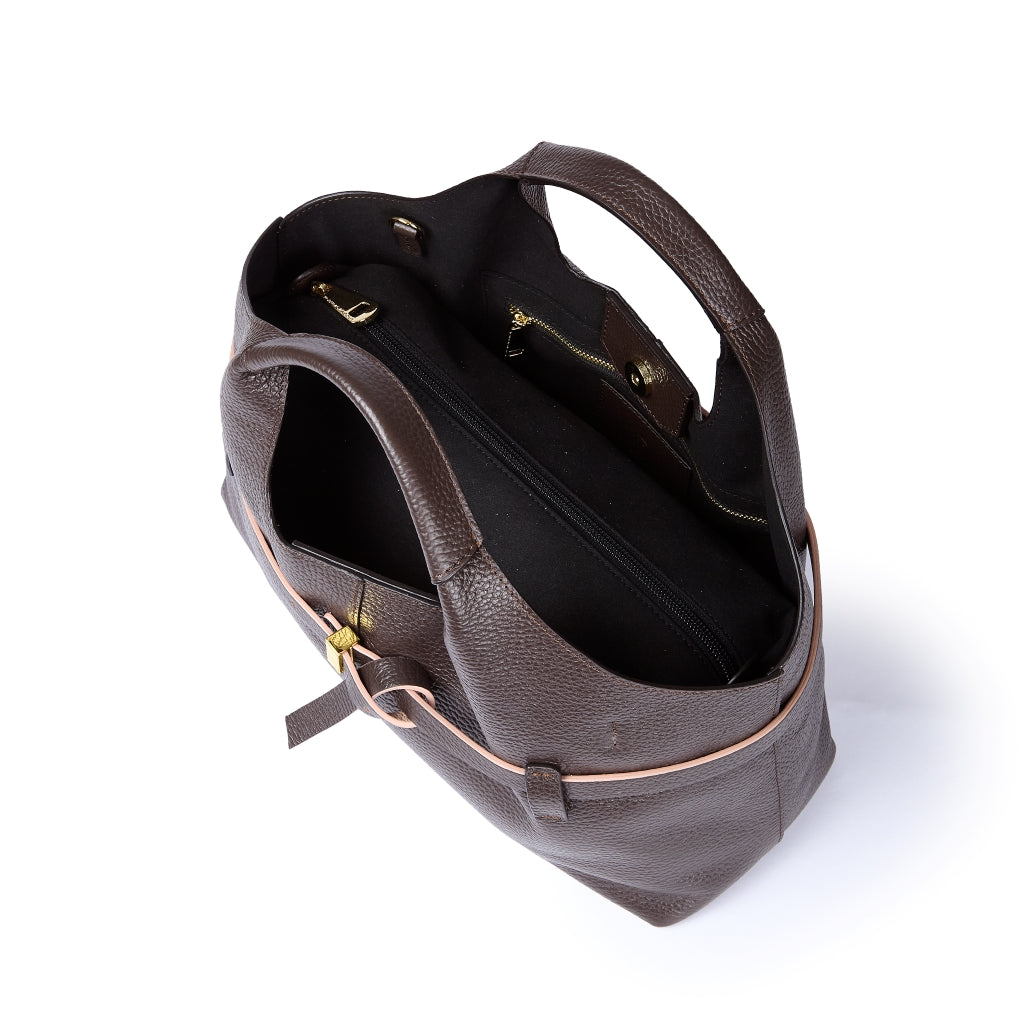 Grace Handbag – Grained Leather Handbag with Removable Interior Organizer