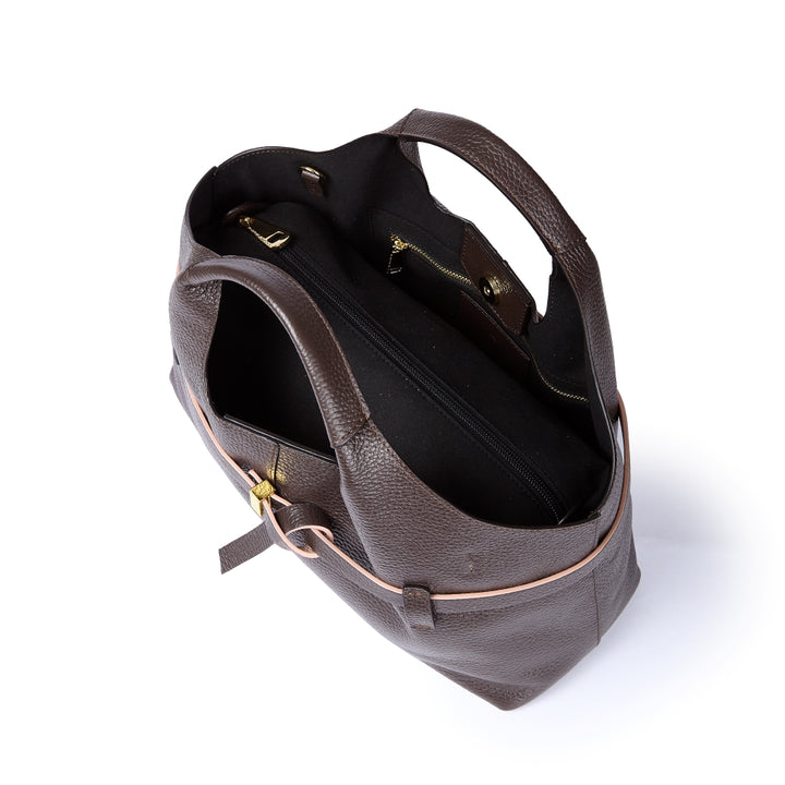 Grace Handbag – Grained Leather Handbag with Removable Interior Organizer