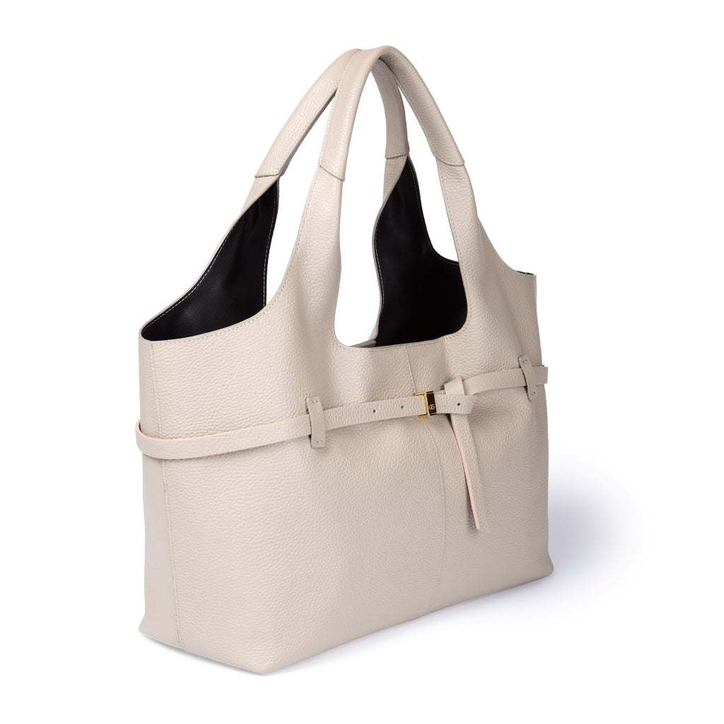 Grace Tote – Grained Leather Shopping Bag with Removable Interior Organizer