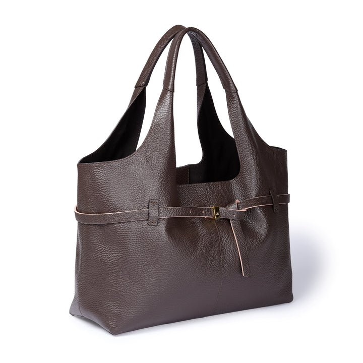 Grace Tote – Grained Leather Shopping Bag with Removable Interior Organizer