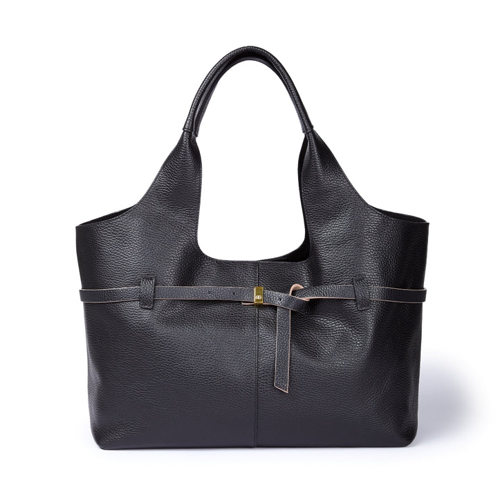 Grace Tote – Grained Leather Shopping Bag with Removable Interior Organizer