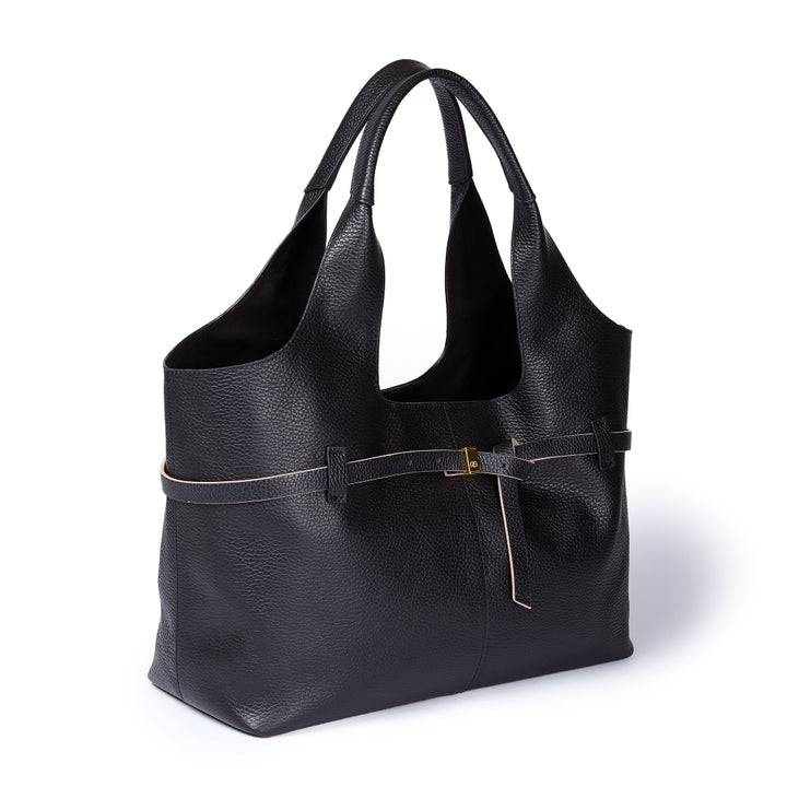 Grace Tote – Grained Leather Shopping Bag with Removable Interior Organizer
