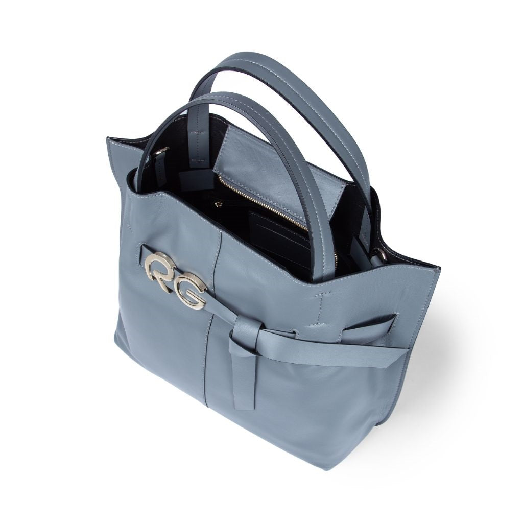 Dafne Large leather handbag with detachable shoulder strap