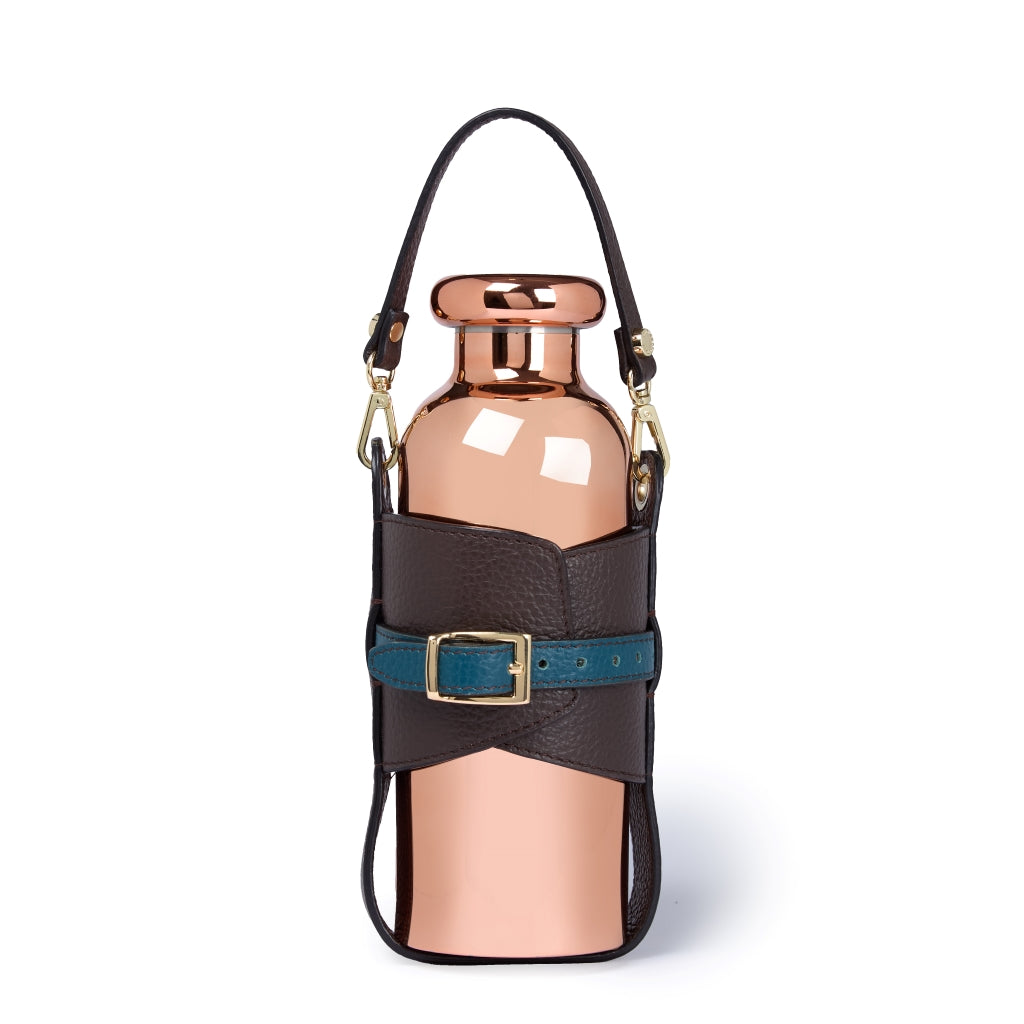 Portabottiglia Giorgia in pelle martellata regolabile – Funzionalità con Stile