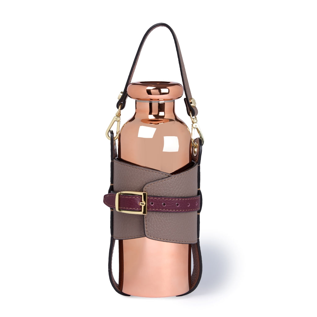 Portabottiglia Giorgia in pelle martellata regolabile – Funzionalità con Stile