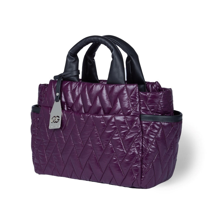 Noemi medium borsa a mano in tessuto antigoccia con finiture in pelle e tracolla staccabile