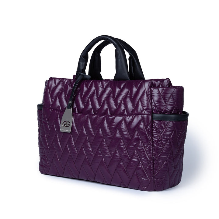 Noemi Large borsa a mano in tessuto antigoccia con finiture in pelle e tracolla staccabile
