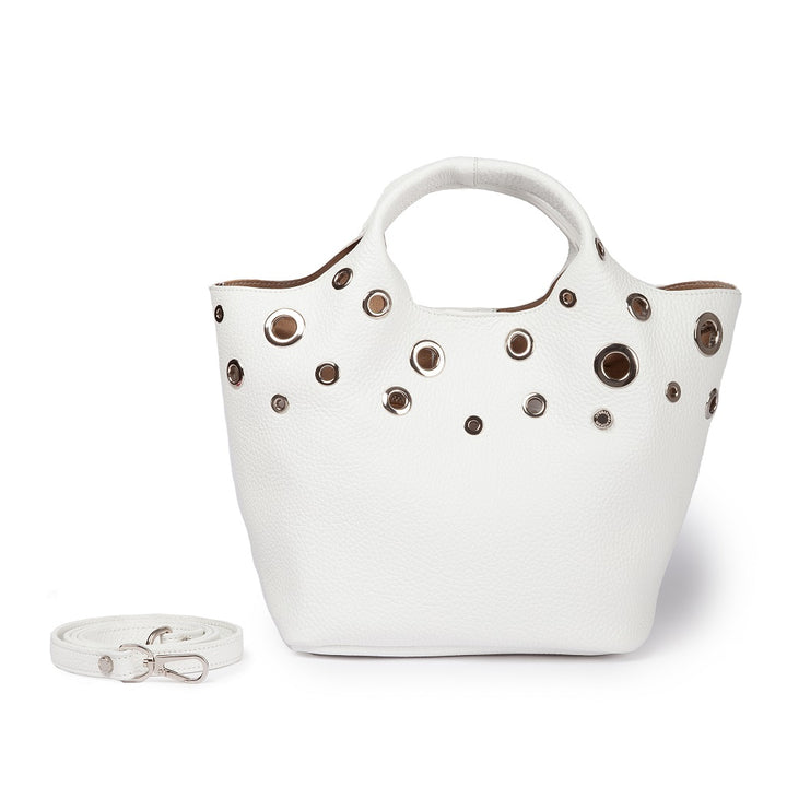 Belinda small leather handbag with detachable shoulder strap