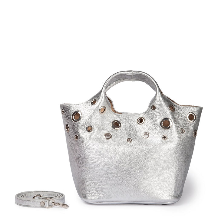 Belinda small leather handbag with detachable shoulder strap