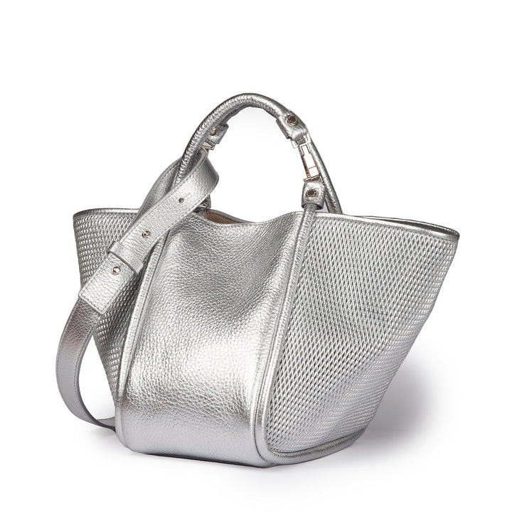 Yuma small 3 in 1 convertible leather handbag with detachable shoulder strap