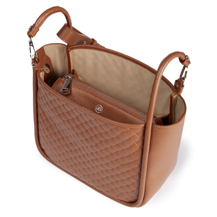 Yuma small 3 in 1 convertible leather handbag with detachable shoulder strap (copy)
