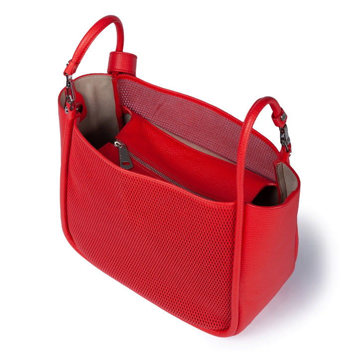 Yuma small 3 in 1 borsa a mano in pelle trasformabile con tracolla staccabile