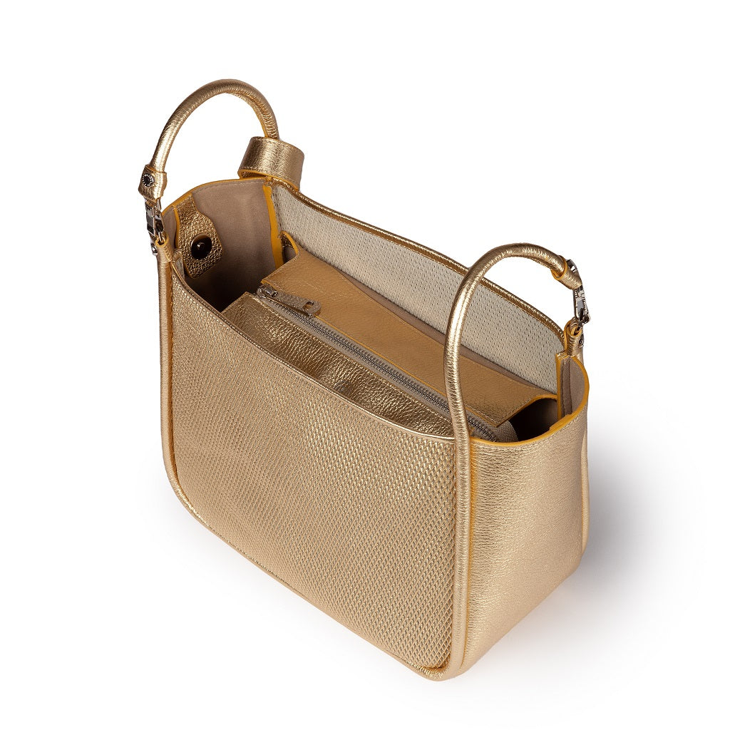 Yuma small 3 in 1 convertible leather handbag with detachable shoulder strap