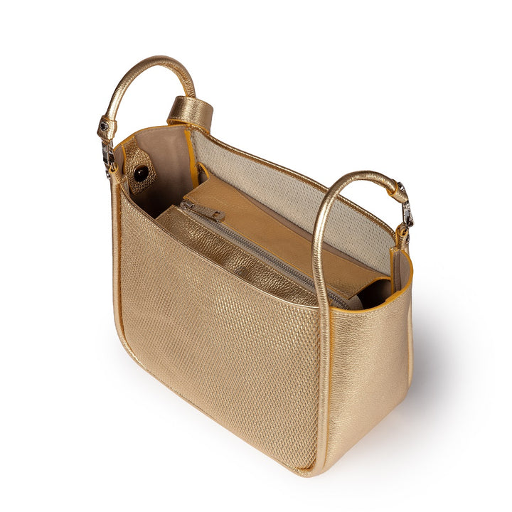 Yuma small 3 in 1 convertible leather handbag with detachable shoulder strap