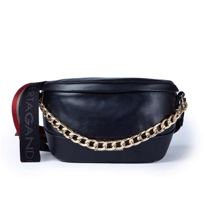 Micol Belt Bag in pelle con tracolla regolabile e catena amovibile