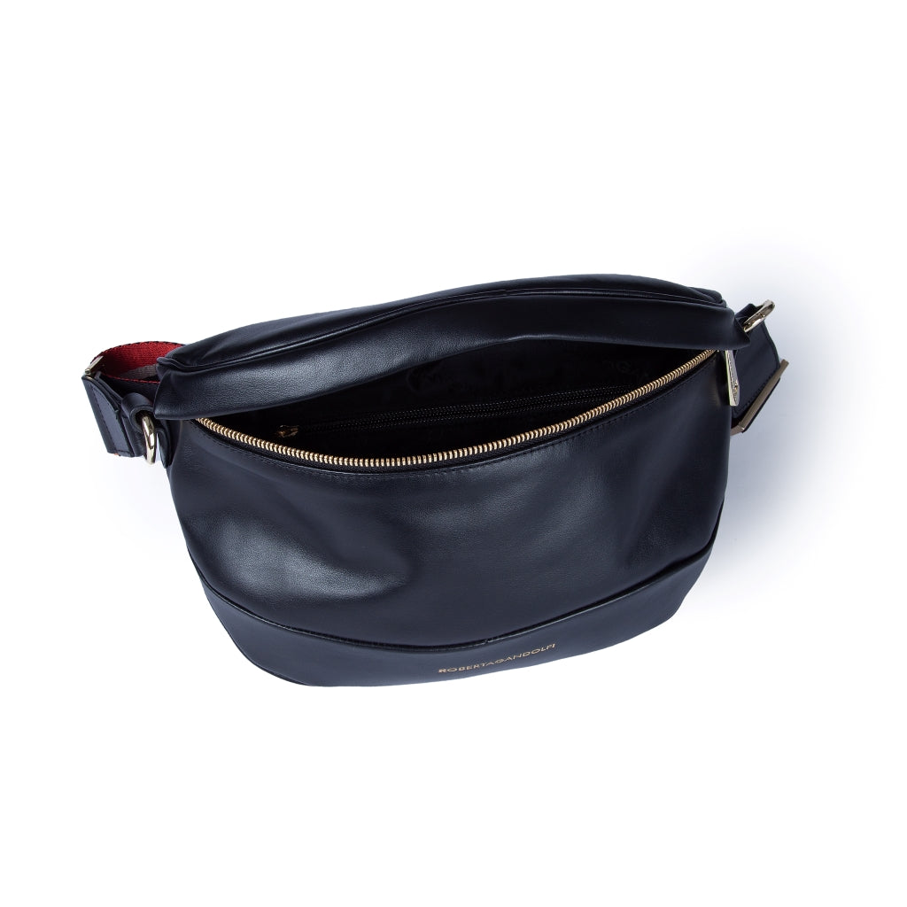 Micol Belt Bag in pelle con tracolla regolabile e catena amovibile