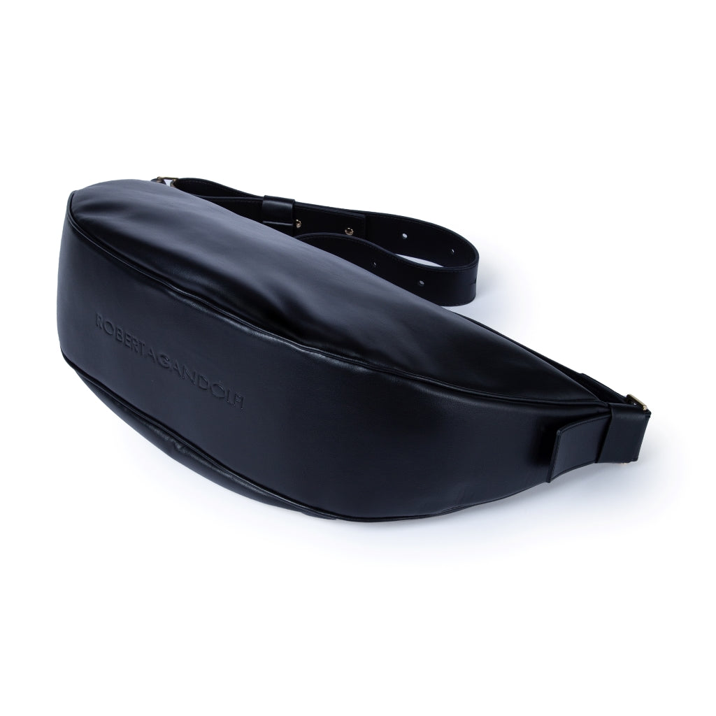 Micol Banana in smooth calfskin with adjustable shoulder strap