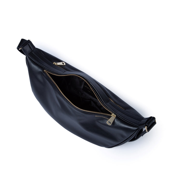 Micol Banana in smooth calfskin with adjustable shoulder strap