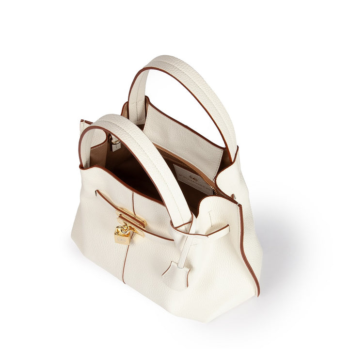 Giorgia handbag leather bag with detachable and adjustable logoed shoulder strap