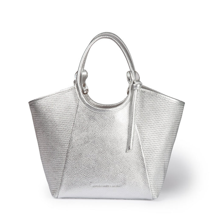 Giorgia handbag leather bag with detachable and adjustable logoed shoulder strap