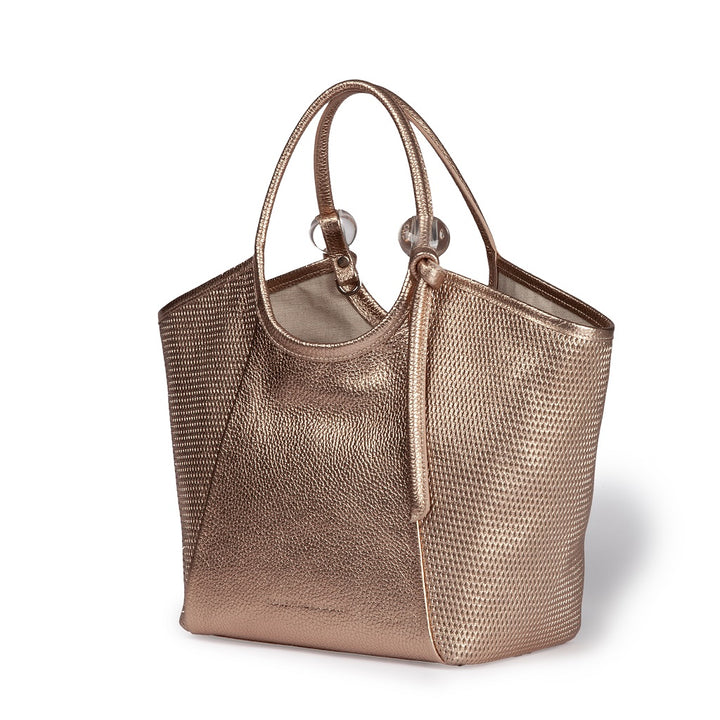 Giorgia handbag leather bag with detachable and adjustable logoed shoulder strap