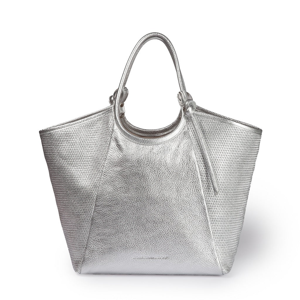 Giorgia handbag leather bag with detachable and adjustable logoed shoulder strap