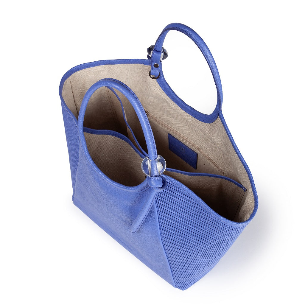 Giorgia handbag leather bag with detachable and adjustable logoed shoulder strap