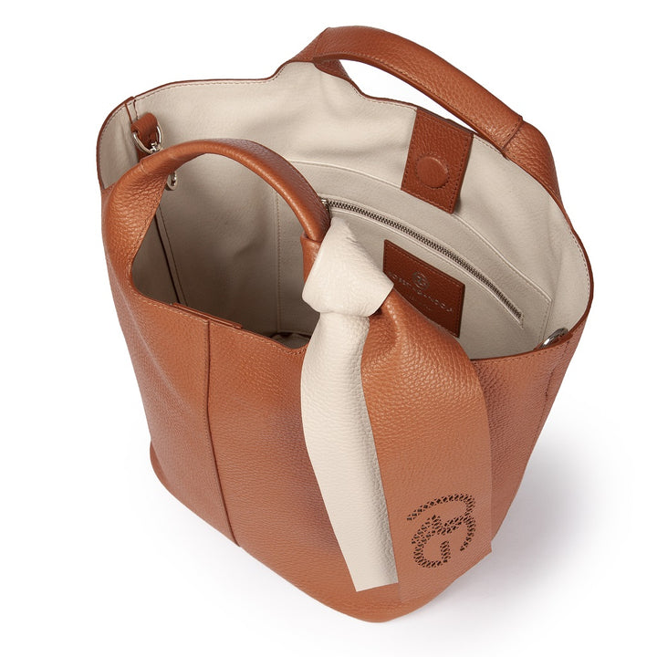 Maia handbag handbag in textured leather and detachable shoulder strap