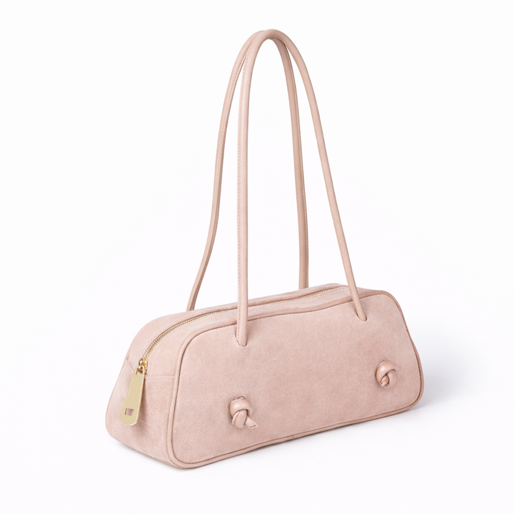 Grace suede elongated bag in suede calfskin