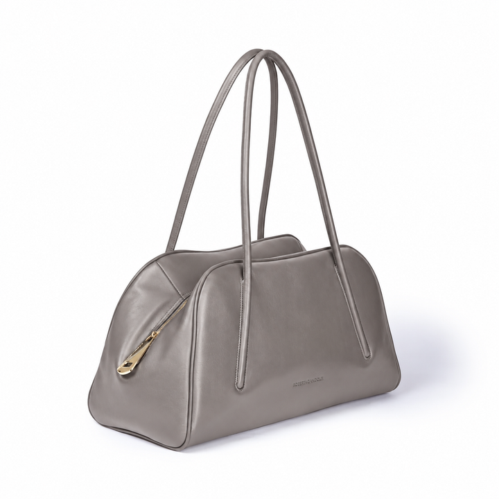 Celine Bowling Suede – Suede and Grained Leather Bag with Integrated Handles