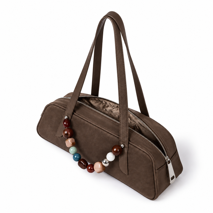 Vittoria East-West Suede – Camoscio Rasato con Manico Gioiello e Doppi Manici a Spalla