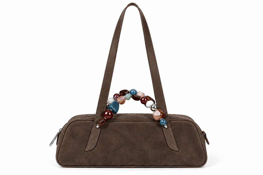 Vittoria East-West Suede – Camoscio Rasato con Manico Gioiello e Doppi Manici a Spalla