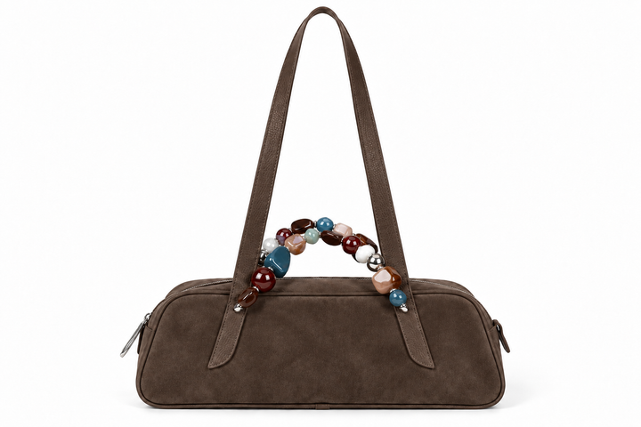 Vittoria East-West Suede – Camoscio Rasato con Manico Gioiello e Doppi Manici a Spalla