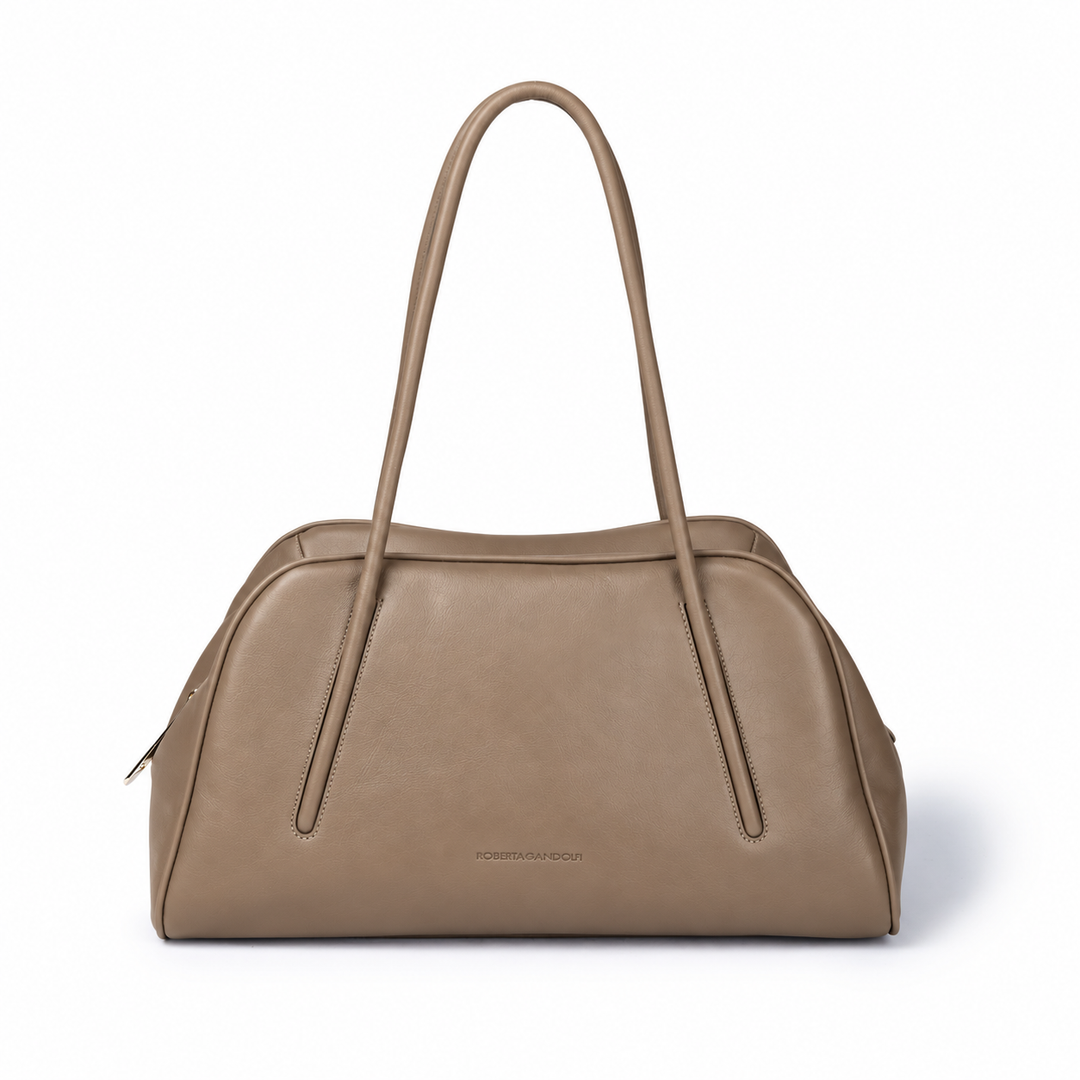 Celine Bowling  – Borsa in Pelle Liscia di Vitello con Manici Incassati