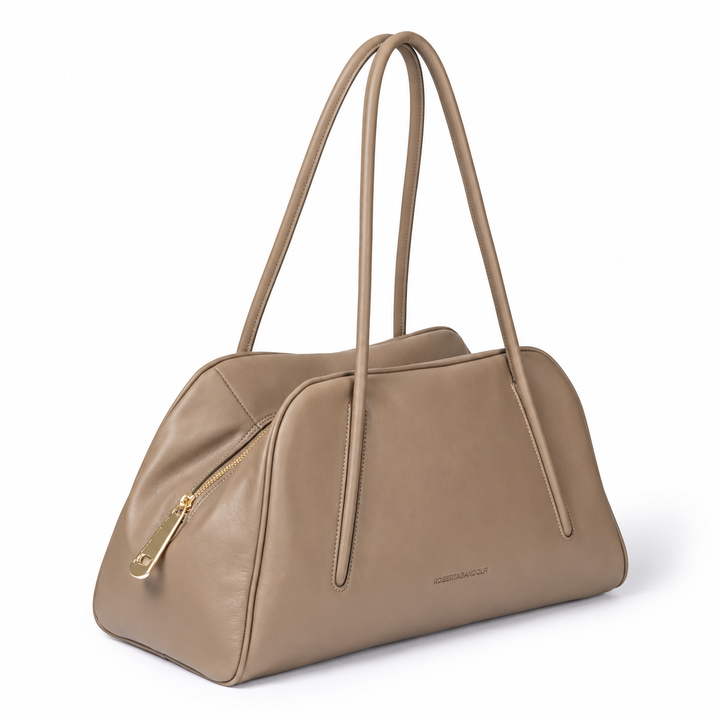 Celine Bowling  – Borsa in Pelle Liscia di Vitello con Manici Incassati
