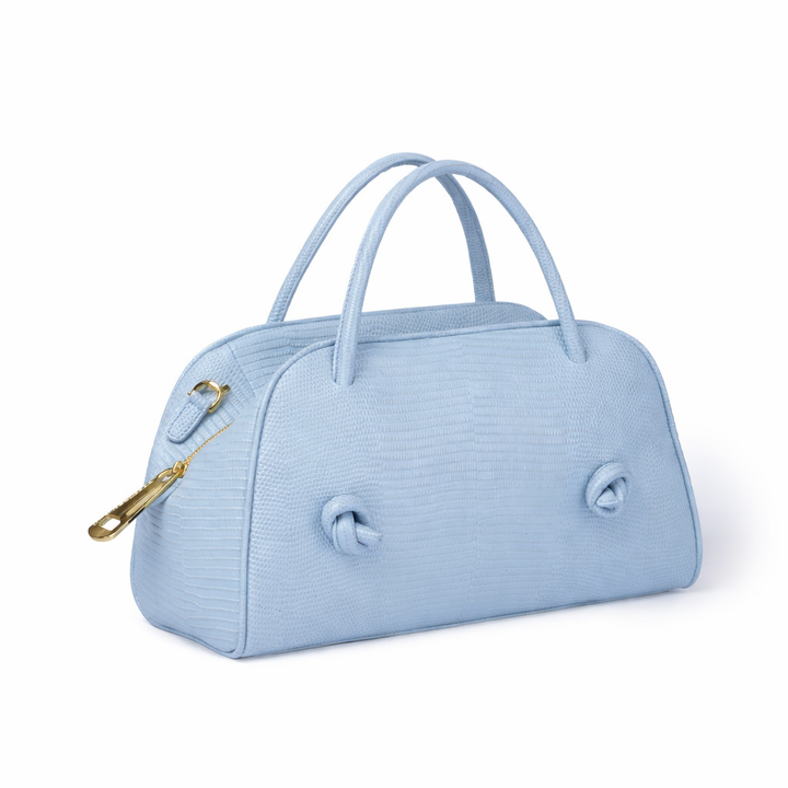 Alina Handbag Tejus borsa a mano in pelle di vitello stampa lucertolino glossy con tracolla staccabile