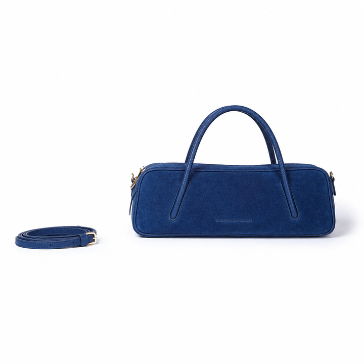 Celine East-West Small Suede – Borsa in Camoscio e Pelle Martellata con Tracolla