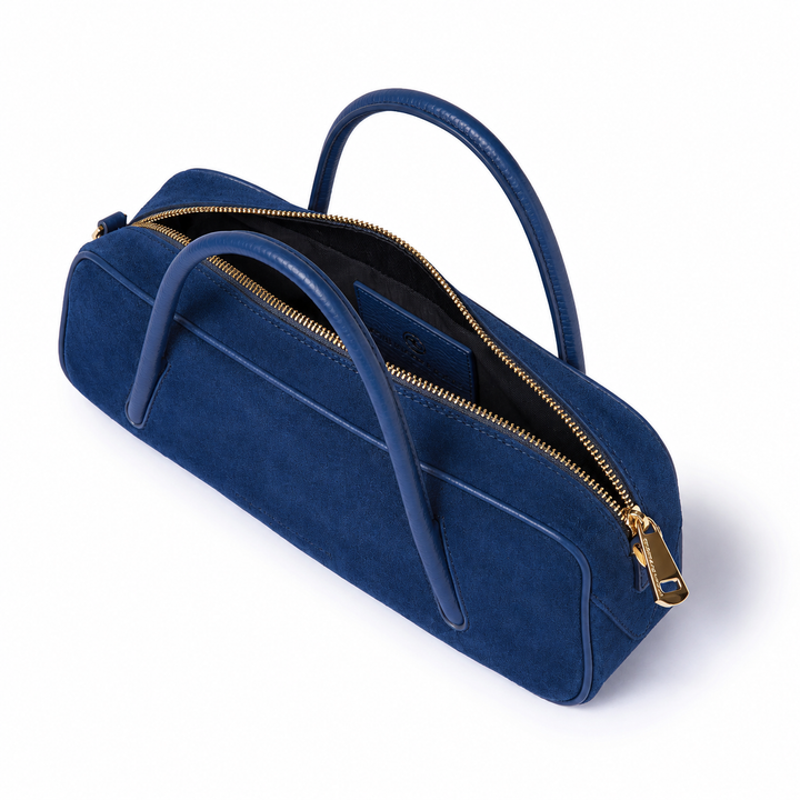 Celine East-West Small Suede – Borsa in Camoscio e Pelle Martellata con Tracolla