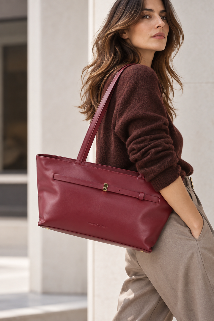 Sveva East-West – Smooth Calf Leather Shoulder Bag