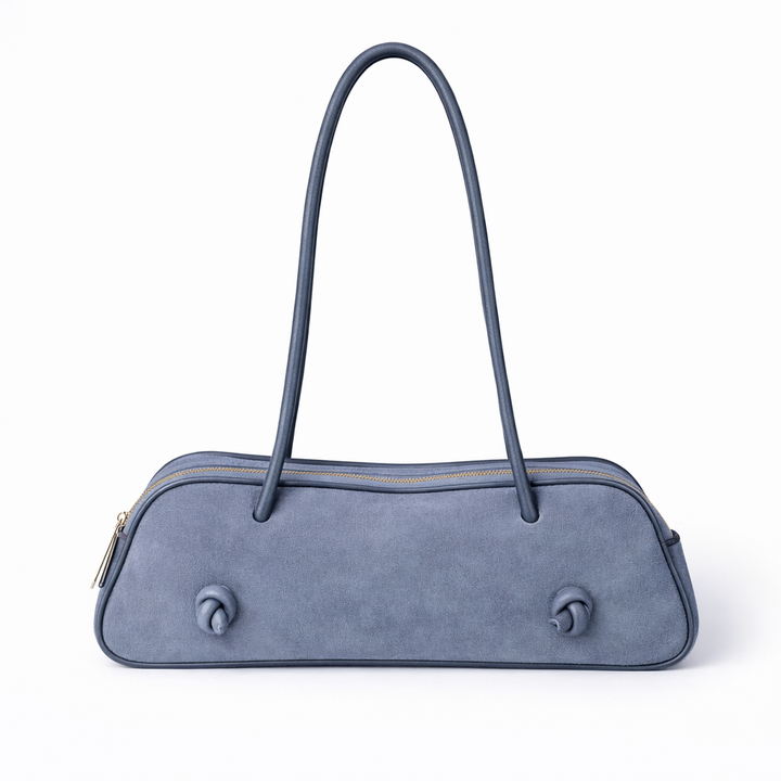 Grace suede borsa allungata in pelle di vitello scamosciata