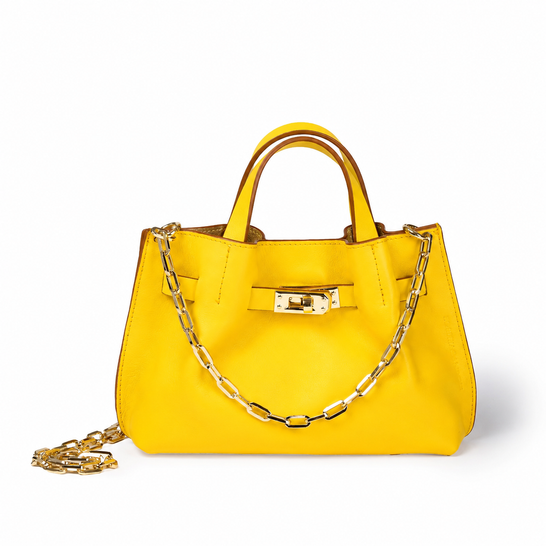 Sveva Mini – Smooth leather handbag with extendable shoulder strap