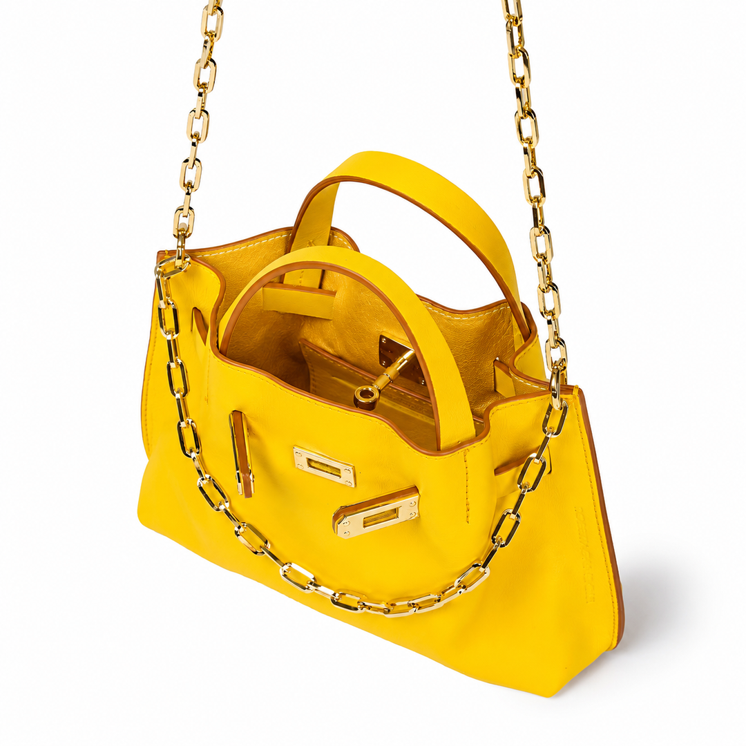 Sveva Mini – Smooth leather handbag with extendable shoulder strap