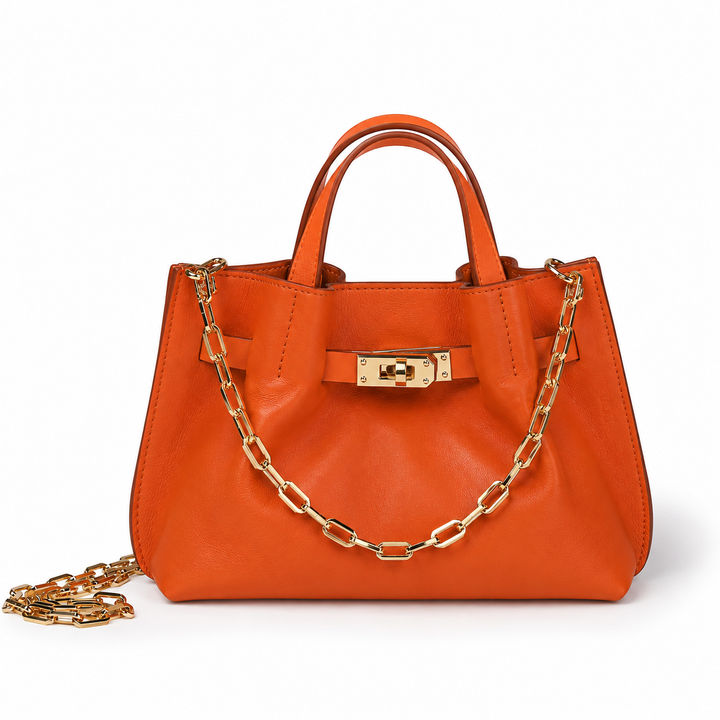 Sveva Mini – Smooth leather handbag with extendable shoulder strap