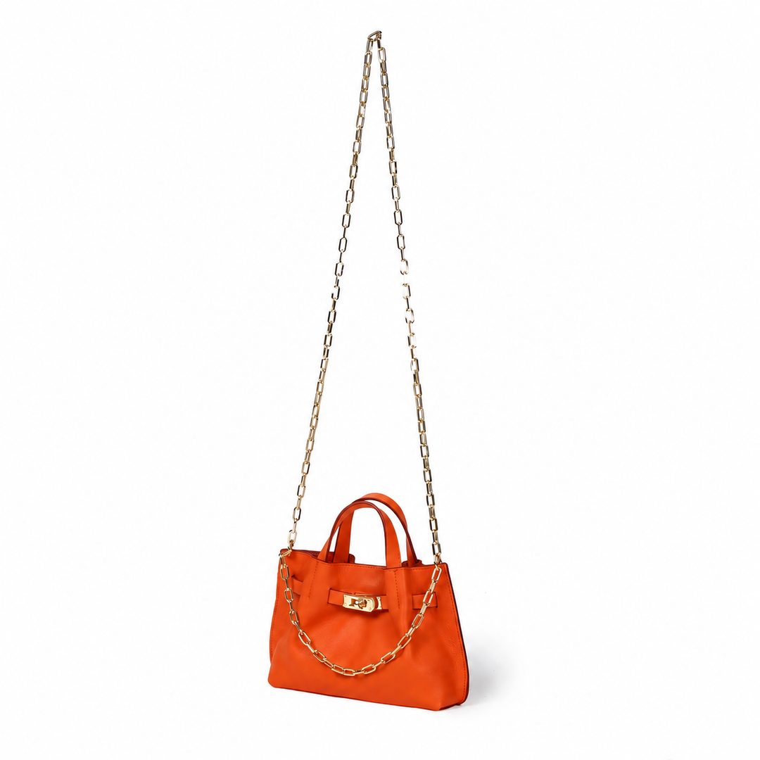 Sveva Mini – Smooth leather handbag with extendable shoulder strap