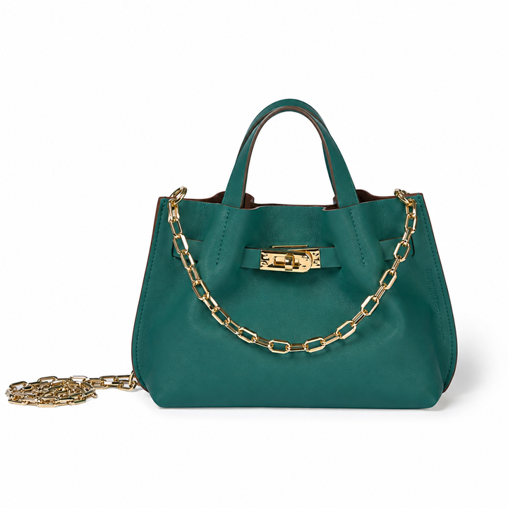 Sveva Mini – Smooth leather handbag with extendable shoulder strap